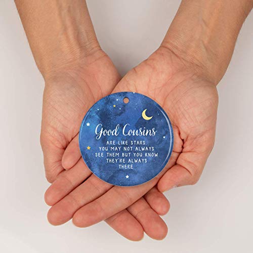 Round Ceramic Porcelain Cousins Christmas Keepsake Gift