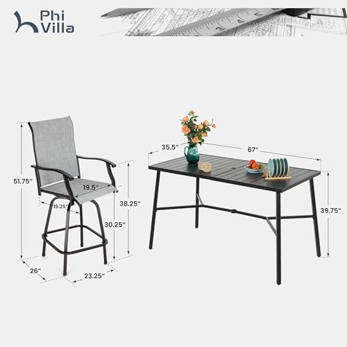 7 Piece Bar Height Patio Dining Set High Top (7 Count)