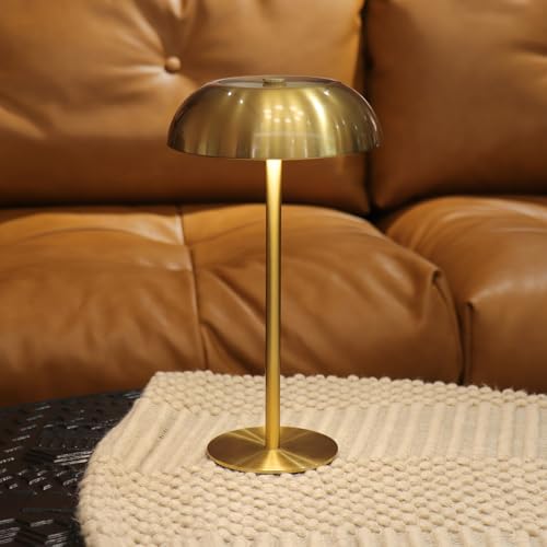 Cordless 11" Mushroom Table Lamp with Dimmable 3 Color