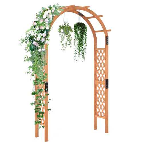 7.7FT Wooden Garden Arbor Trellis