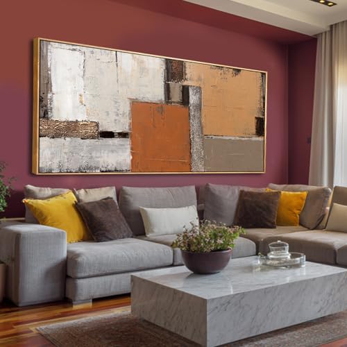 Modern Wood Wall Decor Geometric Wall Art Abstract Decorative Painting 32"x70" Large Pictures for Bedroom Decorations for Office