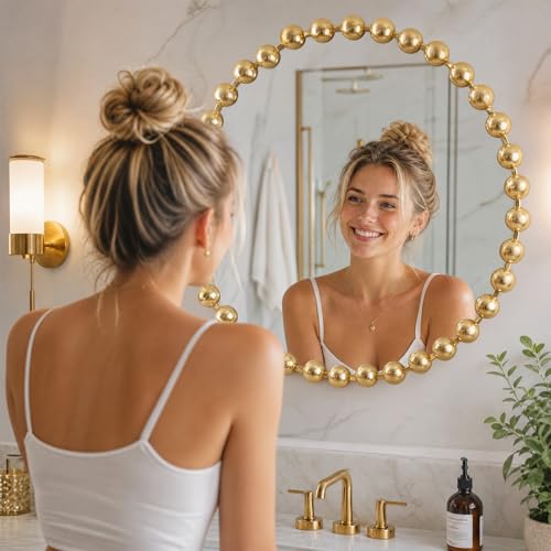 27 inch Gold Round Mirror