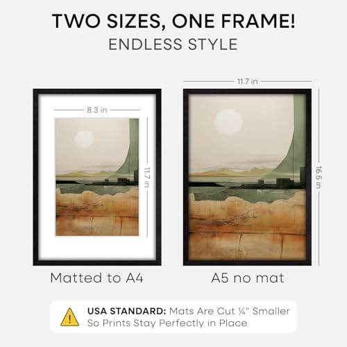 A3 Black Oak Picture Frame (2 Count)