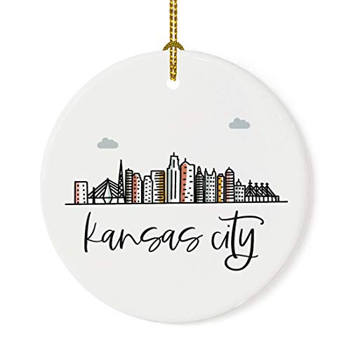 Round Ceramic Porcelain Christmas Tree Ornament
