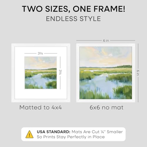 6x6 White Picture Frame
