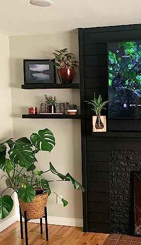 x2 24 Inch Wooden Floating Shelves for Wall