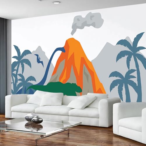 Cartoon Mountain Mural