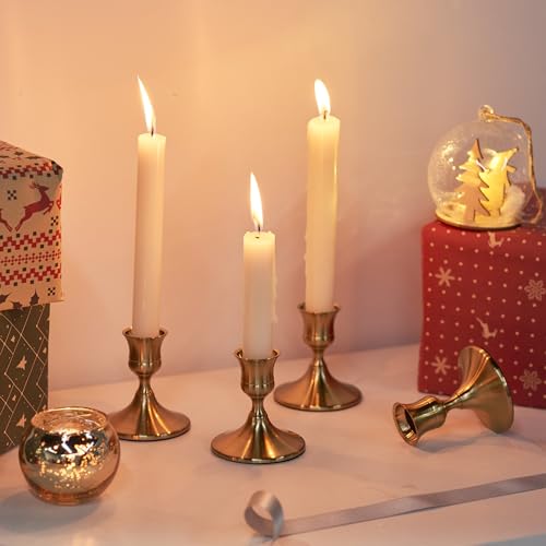 Willceka Gold Taper Candle Holder (4 Count)