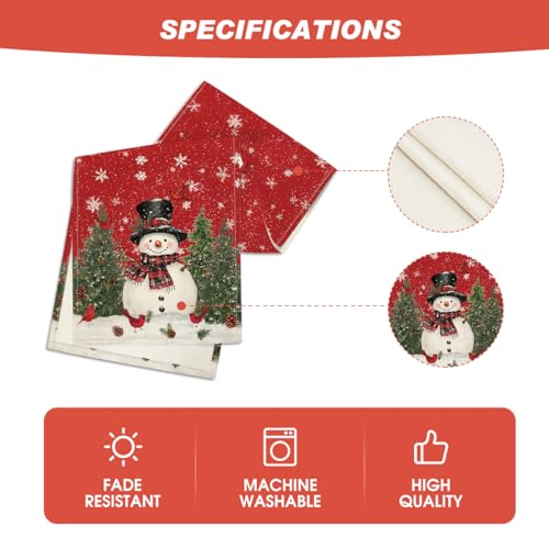 Snowman Christmas Table Runner Home Party Decor 13x120 Inch