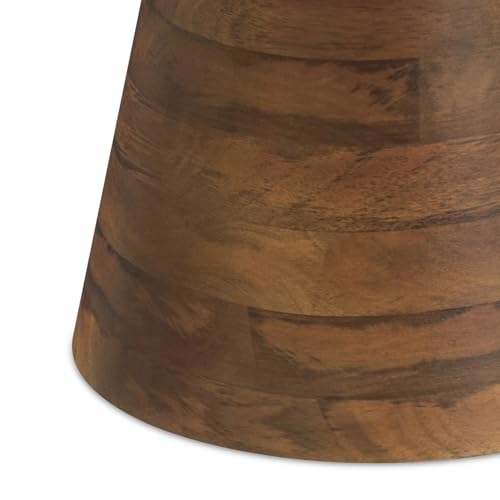 Robbie 16" Wide Solid Wood Rectangular End Table in Walnut Brown