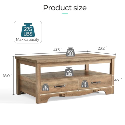 Farmhouse Coffee Table with Storage
