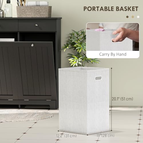 Laundry Cabinet with 2 Removable Baskets