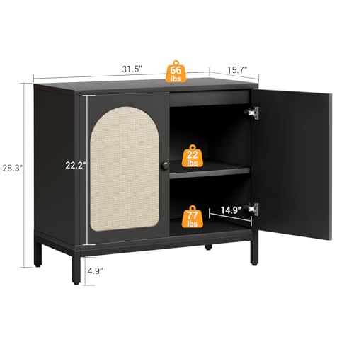 Rattan Sideboard Buffet Cabinet Set of 2 (2 Count)