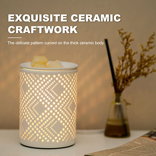 Electric Wax Warmer for Scented Wax Melts with Light Diamond Craft (2 Count)