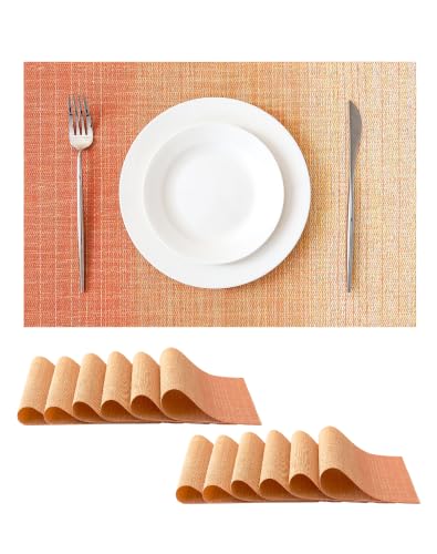 Woven Vinyl Fall Placemats Set of 12 (12 Count)