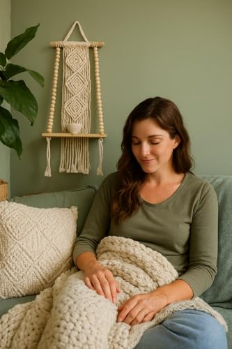 Wooden Macrame Wall Hanging w