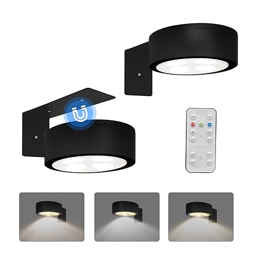 2 Pack Picture Light for Paintings Battery Operated Art Light with Remotes (2 Count)