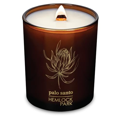 Palo Santo Amber & Gold Crackling Wood Wick Candle (7.2 Ounce)