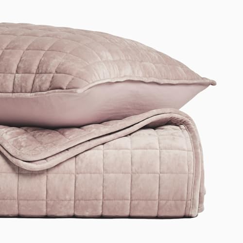 Channel Box Stitch Velvet Quilt Set