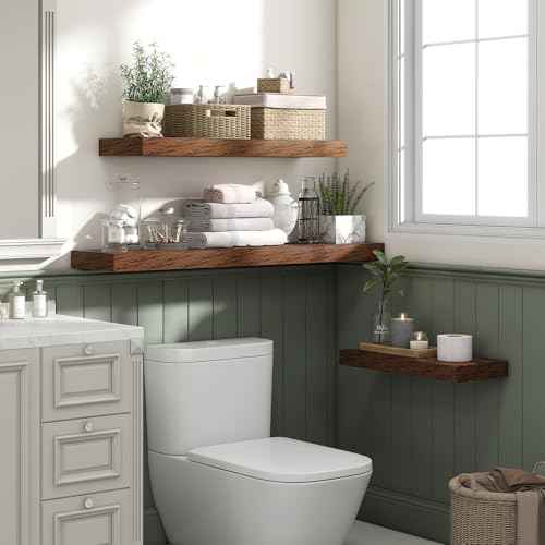 Floating Shelves 47.2" W x 10.3" D Rustic Brown Set of 1