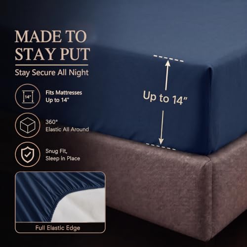 Oversized Queen Comforter Set Navy Blue