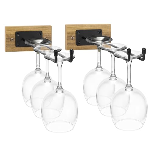 Wall Mounted Wine Glass Stemware Rack Set (2 Count)