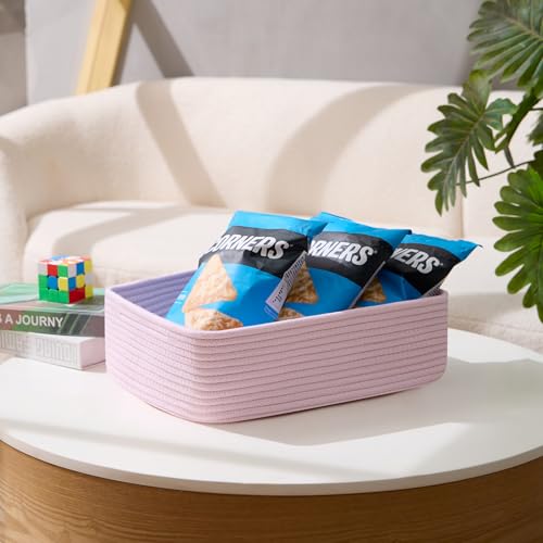 Large Shallow Organizing Baskets 15x11x5.1 Inches (4 Count)