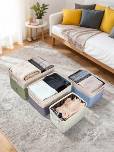 3 Pack Fabric Closet Storage Bins for Shelves (3 Count)