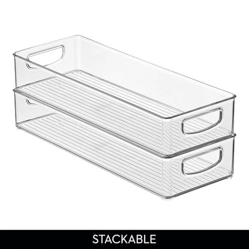 Slim Extra Long Clear Storage Bin (2 Count)