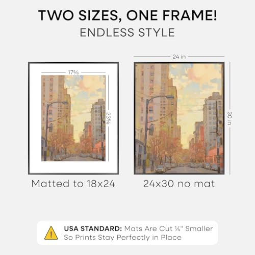 24x30 Black Picture Frame