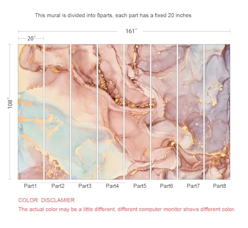 Pink Marble Wallpaper Abstract Texture Wall Mural for Bedroom Living Room