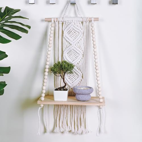 Wooden Macrame Wall Hanging w