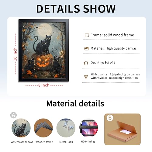 Halloween Black Cat Wall Art
