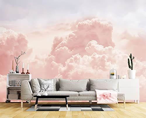 Pink Clouds wall Mural Wallpaper for Bedroom 103" x 69" (49.354166666666664 Sq Ft)