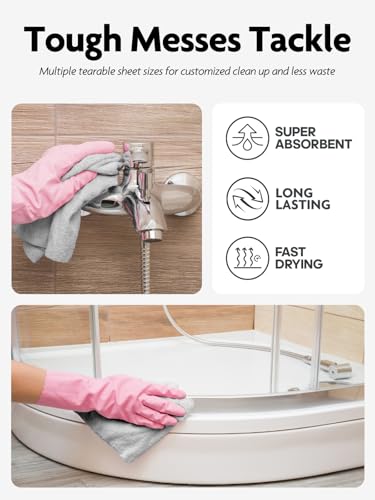 Microfiber Cleaning Cloth Roll (60 Count)