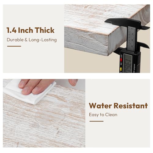 Elm Wood Floating Shelf 48x8” Set of 1