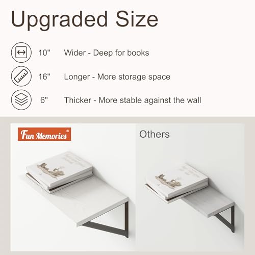 10 Inch Deep Floating Shelves (2 Count)