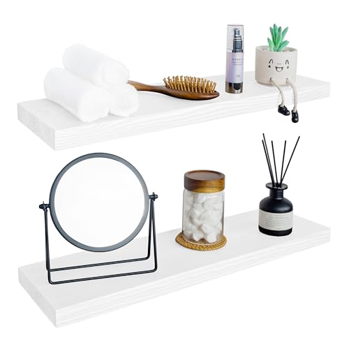 Wood Floating Shelves for Wall 30 inch Set of 2 (2 Count)