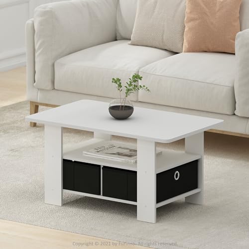 Andrey Small Modern Coffee Table with Storage Shelf