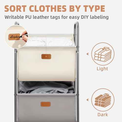 80 Liters Vertical Rolling Laundry Hamper