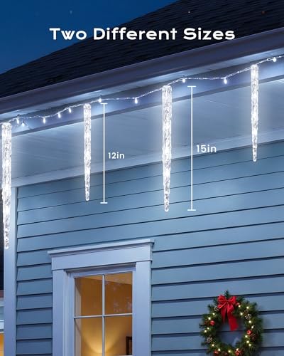 Icicle Lights Outdoor with Remote (200 Count)