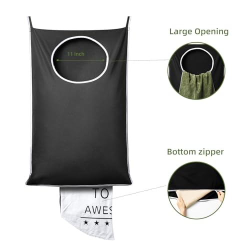 XL Black Door Hanging Laundry Hamper