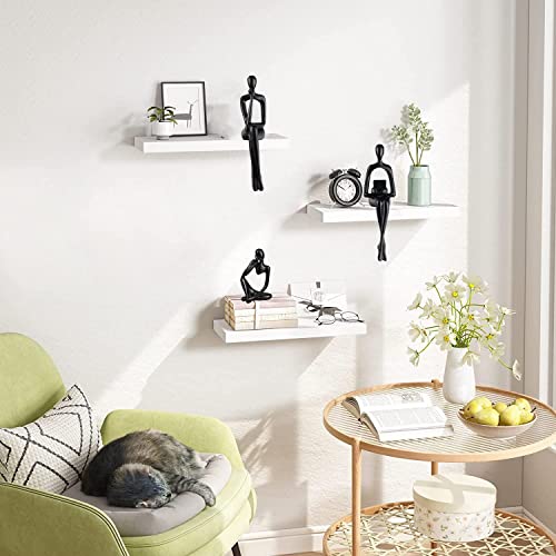 Abstract Black Reading Thinker Statue for Book Shelf Office (3 Count)