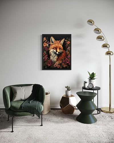 Fox and Flower Poster Art Print