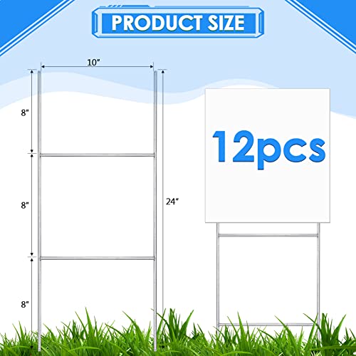12 Pcs Yard Sign Stakes 24'' x 10'' H Frame Wire (12 Count)