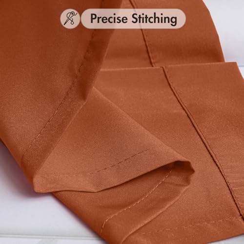 Terracotta Fall Privacy Sheer Curtains 2 Panels 42W x 84L (2 Count)