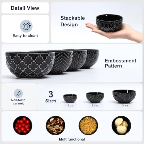 Sureasy 25oz Ceramic Cereal Bowls Set of 4 (8.24 Count)