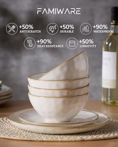Ocean Round Ceramic Dinnerware Set for 4 (6 Count)