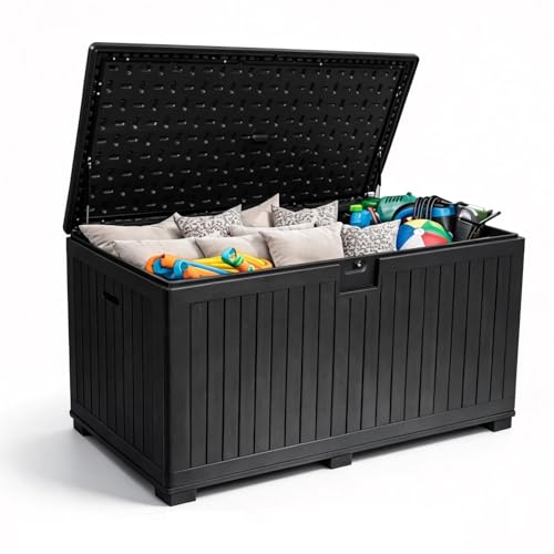 320 Gallon Deck Box with 6 Waterproof Foot Pads