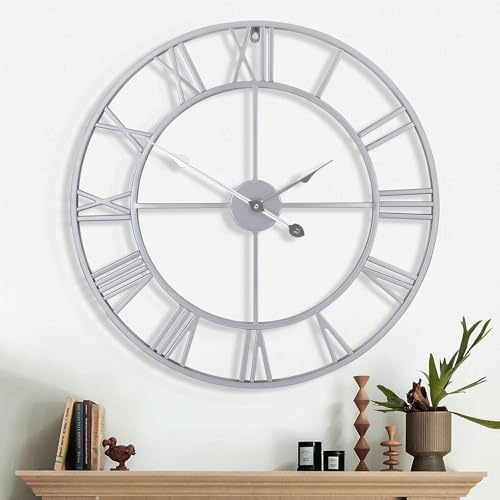 Large Wall Clock for Living Room Decor Silent Non